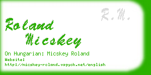 roland micskey business card